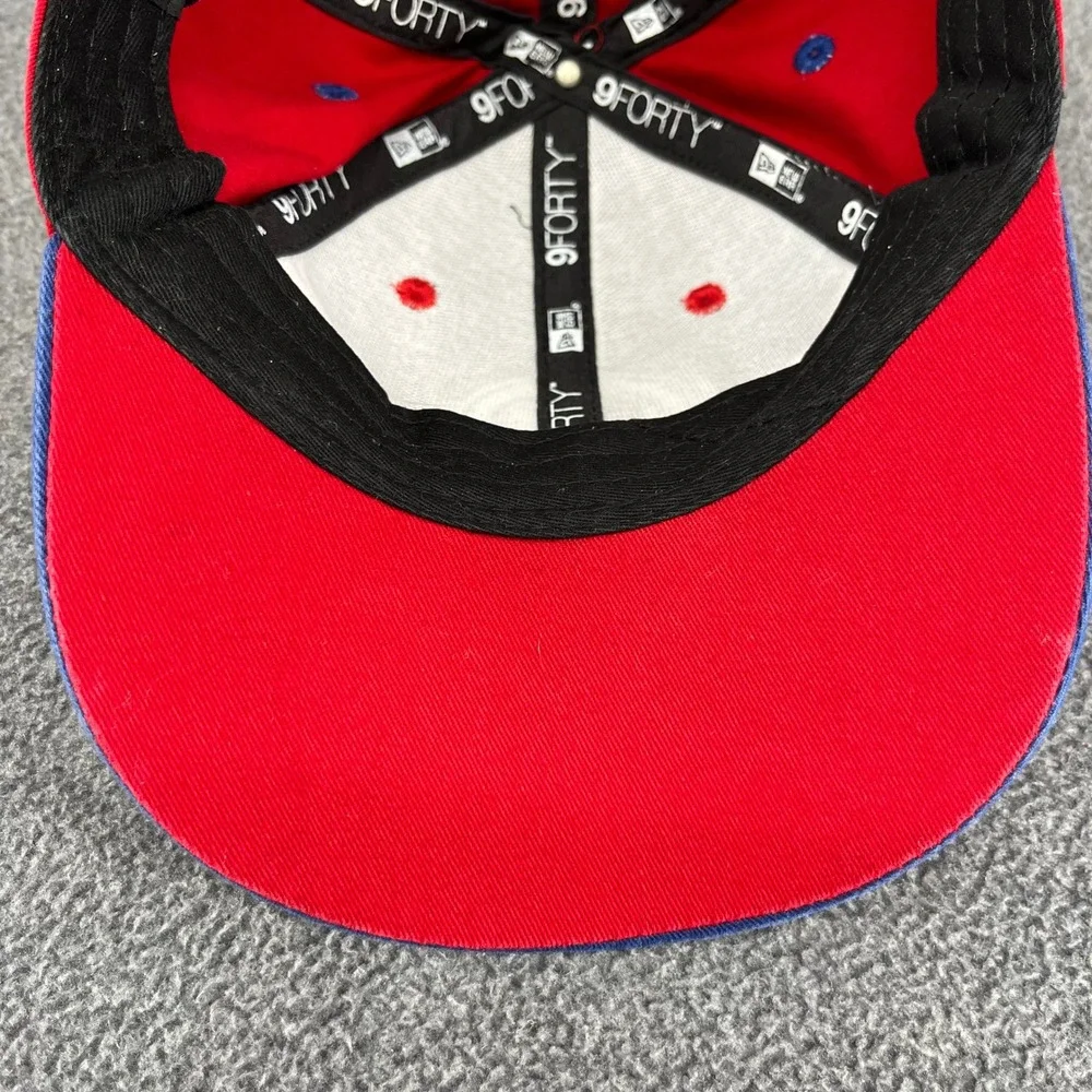 New‎ Era 9FORTY Hockey Hall of Fame Hat Youth Blue Red Flame Embroidered Cap NHL